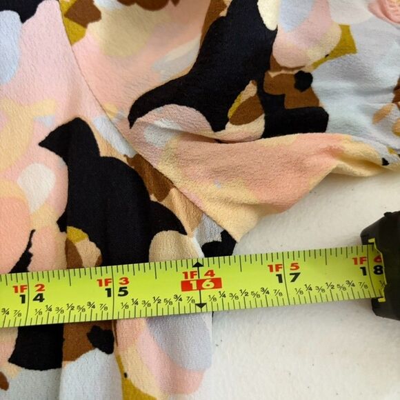 Loft Dress Women's Petite 00 Printed Shift Short Sleeve Career Lightweight - Picture 9 of 9